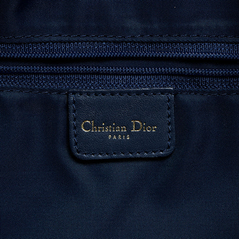 クリスチャンディオール Christian Dior トロッター キャンバス ボストン ハンドバッグ ネイビー WS7888