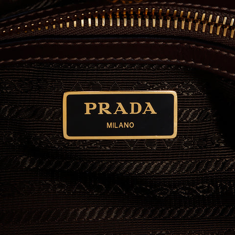 プラダ PRADA ジャガード 2way ハンドバッグ ブラウン WS7891