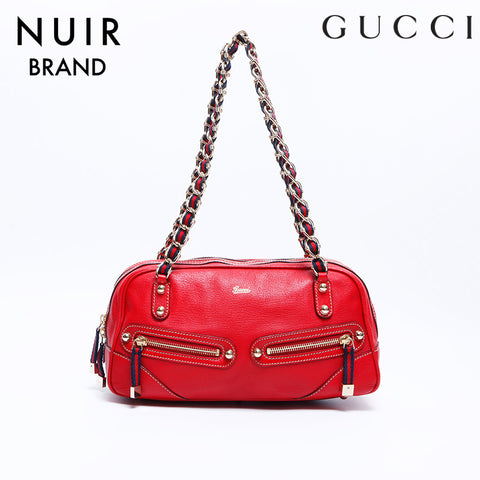 Gucci Chain Shoulder Bag Red WS7900