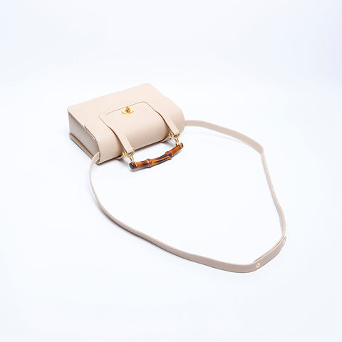 Gucci Bamboo Shoulder Bag Beige WS7903