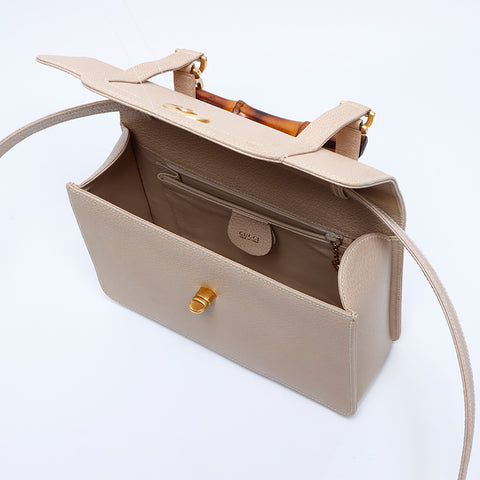 Gucci Bamboo Shoulder Bag Beige WS7903