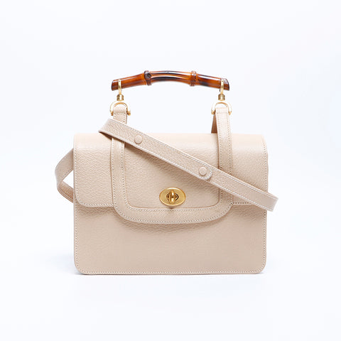 Gucci Bamboo Shoulder Bag Beige WS7903