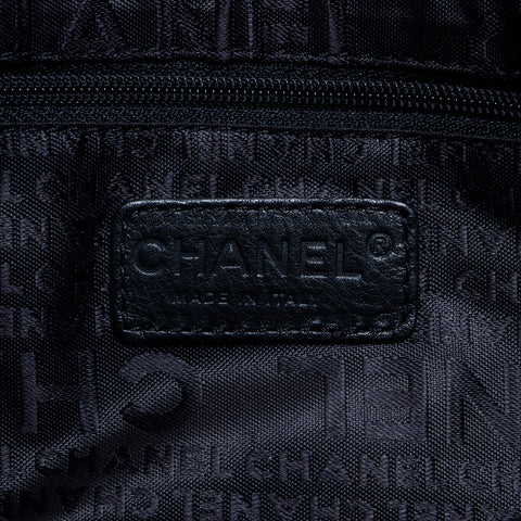 シャネル CHANEL チョコバーキャビア8番台 トートバッグ ブラック WS7910