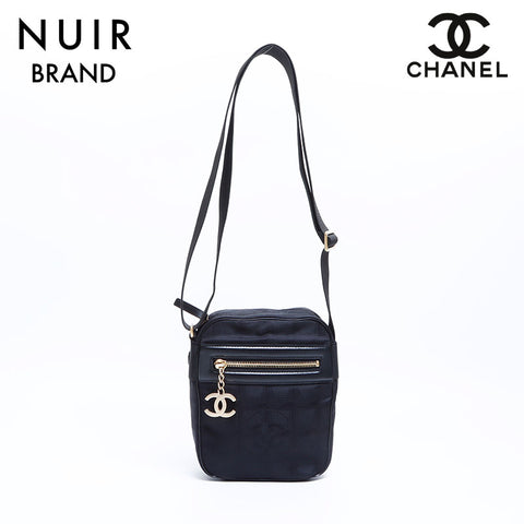 Chanel CHANEL Coco Mark New Travel Line Coco Charm No. 11 Shoulder Bag Black WS7913