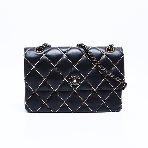 希少♪ CHANEL シャネル　 ハンドバッグ ブラック ワイルドステッチ⑥ CHANEL シャネル ハンドバッグ ボストンバッグ ワイルドステッチ