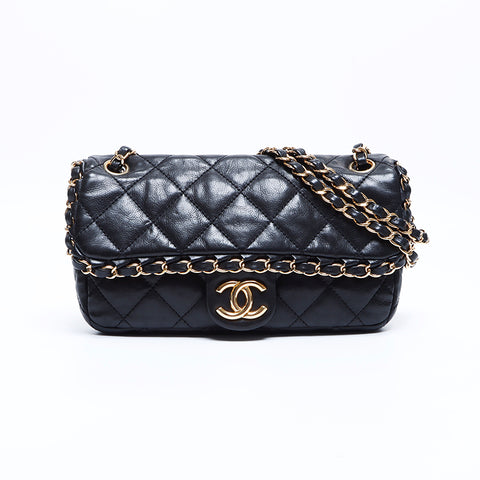 シャネル CHANEL ココマーク マトラッセ ラグジュアリー14番台 ショルダーバッグ ブラック WS7916