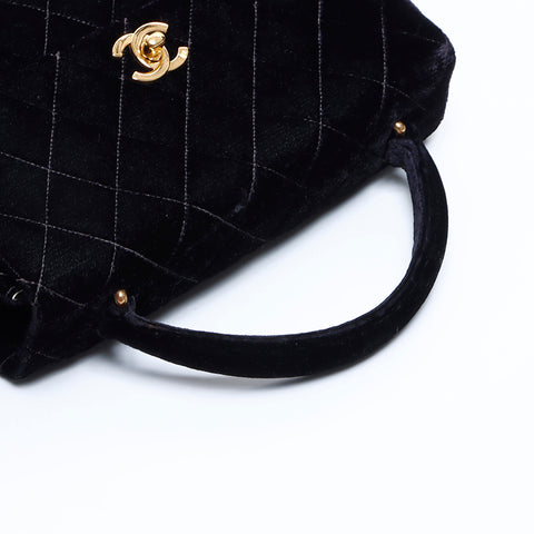 シャネル CHANEL ココマーク マトラッセ ベロアケリー型4番台