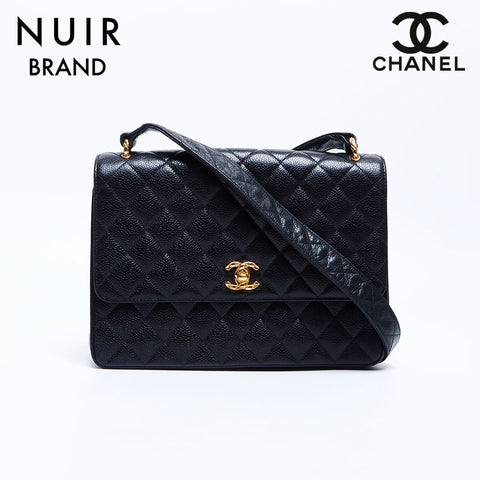 Chanel Coco Mark Matelasse Caviar No. 2 Shoulder Bag Black WS7918