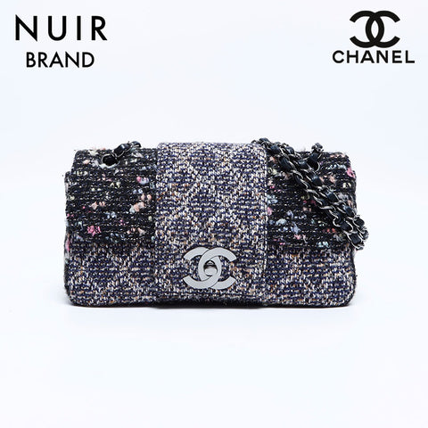 Chanel Coco Mark Tweed Chain No. 9 Shoulder Bag Multicolor WS7921