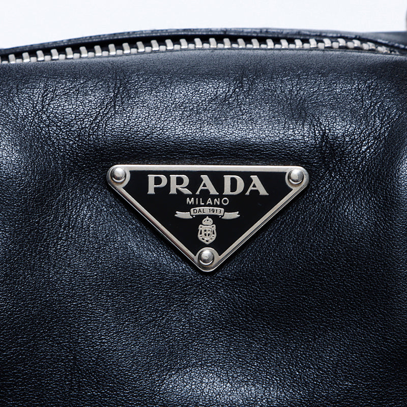 プラダ PRADA サイドポケット レザー ショルダーバッグ ブラック WS7940 – NUIR VINTAGE