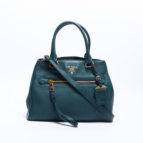 Prada 2way Umhängetasche Grün WS7943