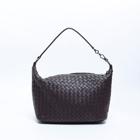 ボッテガヴェネタ BOTTEGAVENETA イントレチャート 25cm ショルダーバッグ ブラウン WS7944