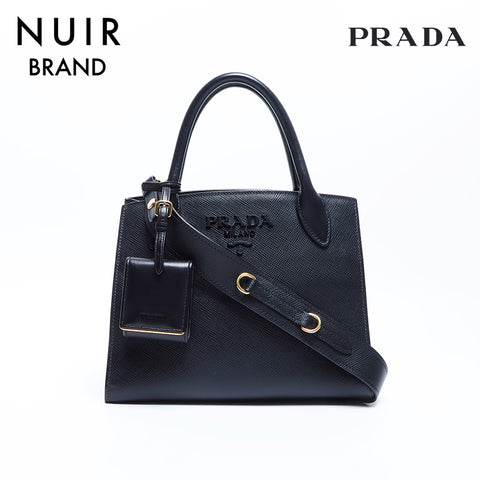 プラダ PRADA モノクローム 2way ショルダーバッグ ブラック WS7945