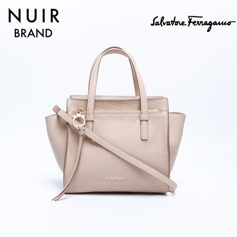 Salvatore Ferragamo 2way handbag beige WS7948