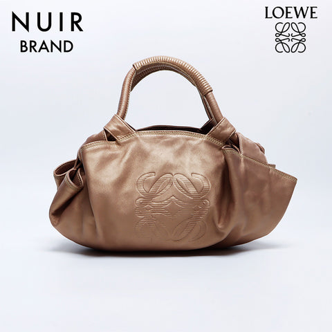 LOEWE Nappa Ale Anagram Handbag Beige WS7954