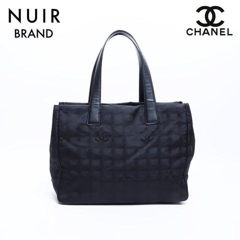 Chanel CHANEL Coco Mark New Travel Line Tote Unit 11 Handbag Black WS7960