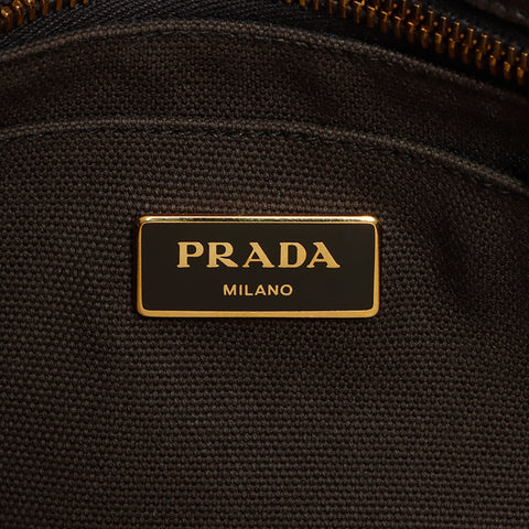 プラダ PRADA カナパ キャンバス ハンドバッグ カーキ WS7963