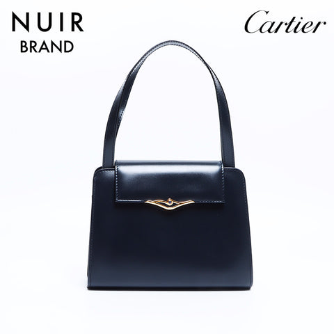 Cartier Leather Handbag Black WS7964