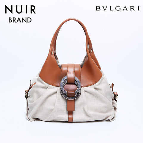 BVLGARI Chandra Shoulder Bag Beige WS7965