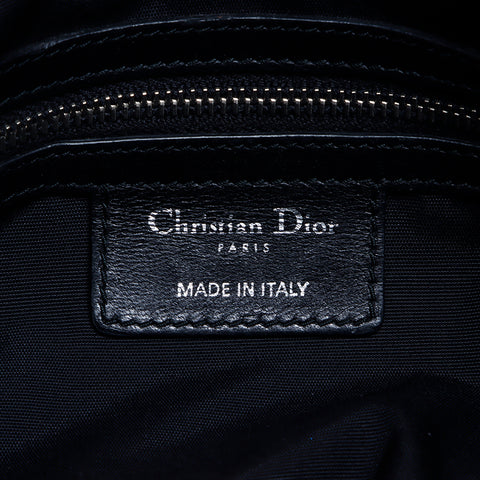 クリスチャンディオール Christian Dior カナージュ 2way シルバー金具 レザー ハンドバッグ ブラック WS7972