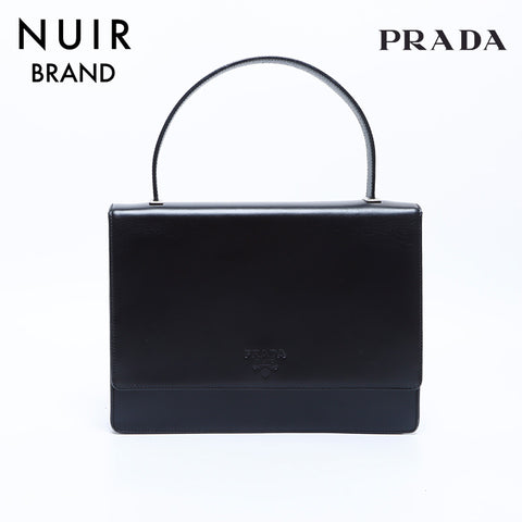 プラダ PRADA レザー ロゴ ハンドバッグ ブラック WS7973