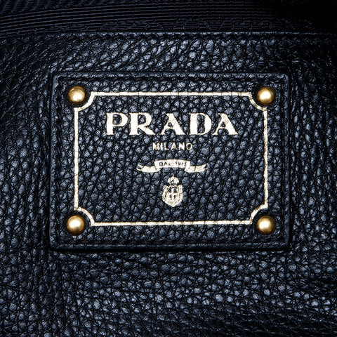 プラダ PRADA レザー ショルダーバッグ ブラック WS7976