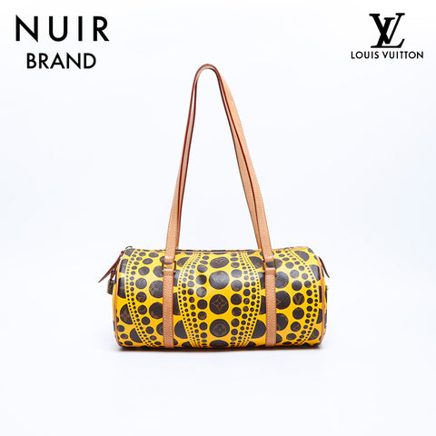 Louis Vuitton LOUIS VUITTON Kusama Yayoi Papillon 30 Pumpkin MB3142 Shoulder Bag Yellow WS7977