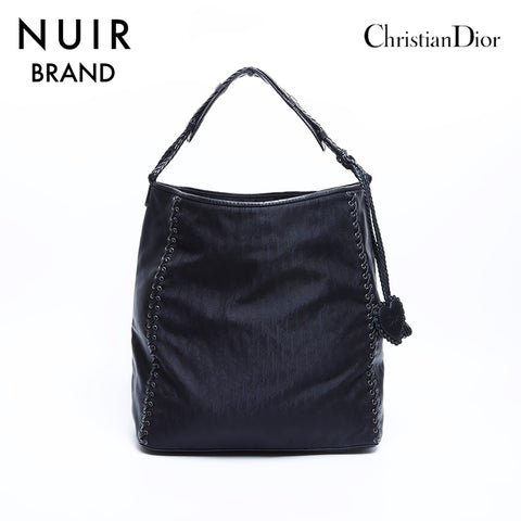 Christian Dior Trotter Tote Shoulder Bag Black WS7978
