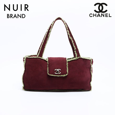 Chanel CHANEL No. 5 sheepskin bag handbag brown WS7992