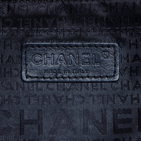 シャネル CHANEL 9番台 サテン ベロア チェーン ショルダーバッグ ブラック WS7993