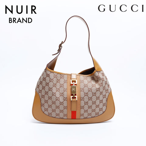 Gucci GG Canvas Jackie Shoulder Bag Beige WS8001