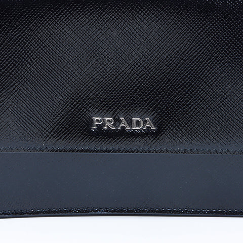 プラダ PRADA レザー ミニ ポシェット ショルダーバッグ ブラック WS8002