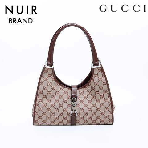 Gucci Jackie GG Canvas Shoulder Bag Beige WS8003