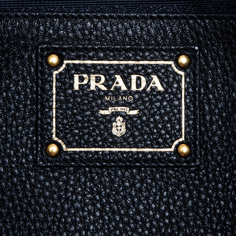 プラダ PRADA レザー トート ショルダーバッグ ブラック WS8009