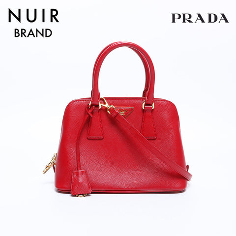 PRADA 2way Shoulder Bag Red WS8010