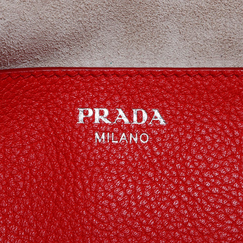 プラダ PRADA レザー ショルダーバッグ レッド WS8012