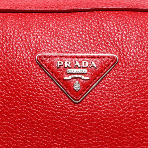 プラダ PRADA レザー ショルダーバッグ レッド WS8012