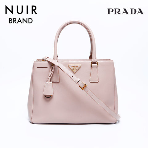PRADA Leather 2-way Saffiano Handbag Pink WS8014