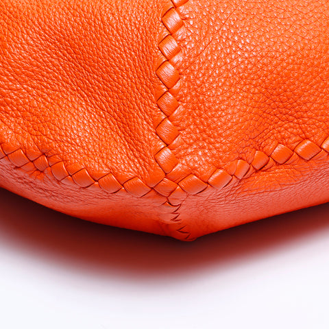 ボッテガヴェネタ BOTTEGAVENETA レザー ハンドバッグ ハンドバッグ オレンジ WS8016