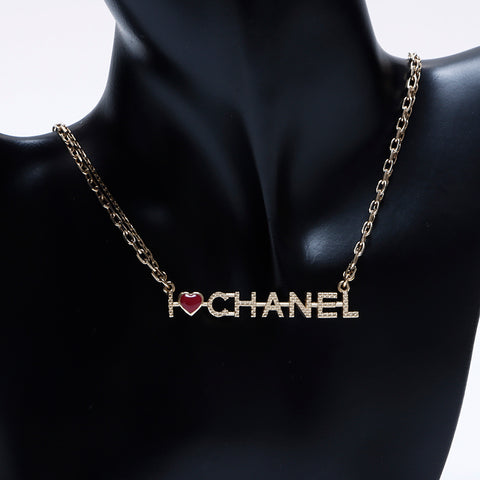 シャネル CHANEL A17P ロゴ ハート ネックレス ゴールド WS8032