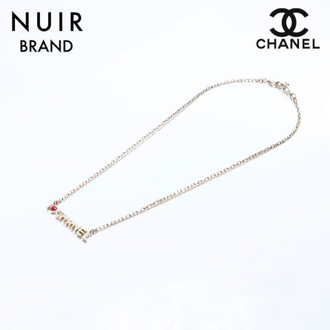 Chanel A17p Logo Coeur Collier Gold WS8032