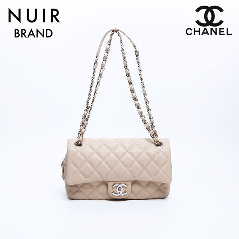Chanel CHANEL 20th caviar skin matelasse chain shoulder bag beige WS8052