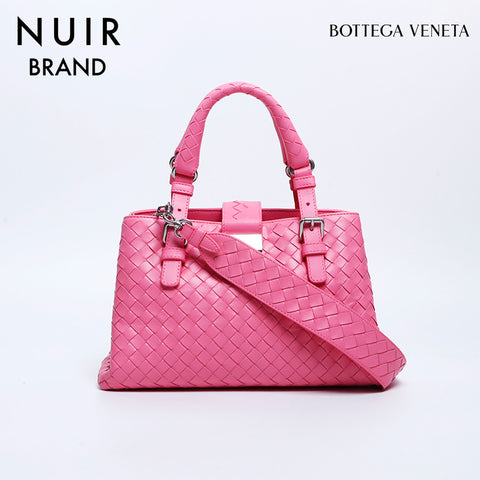 BOTTEGAVENETA Leather 2-way Handbag Pink WS8055