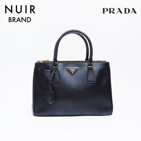 Prada Galleria Saffiano皮革手提包黑色WS8058