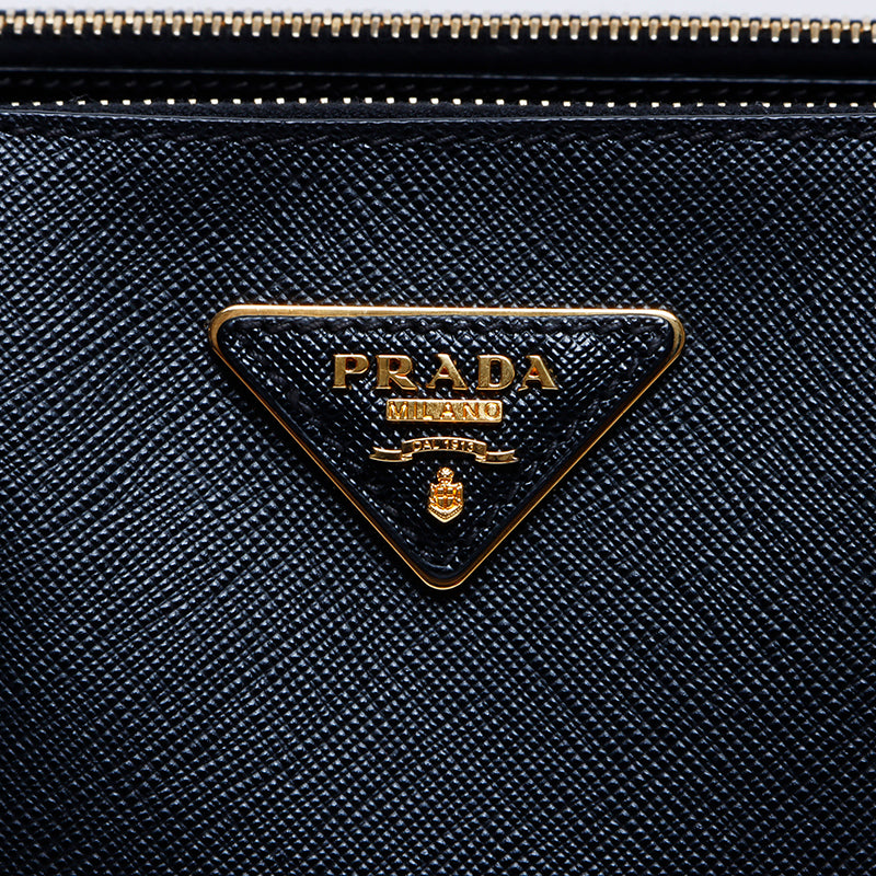 プラダ PRADA ガレリア サフィアーノ レザー ハンドバッグ ブラック