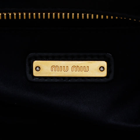 ミュウ ミュウ Miu Miu レザー 2way ハンドバッグ ブラック WS8060