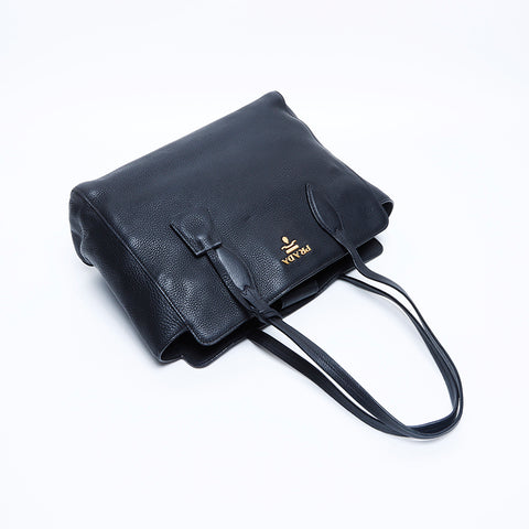 プラダ PRADA レザー ハンドバッグ トートバッグ ブラック WS8063 – NUIR VINTAGE