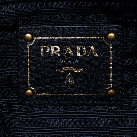 プラダ PRADA レザー ハンドバッグ トートバッグ ブラック WS8063