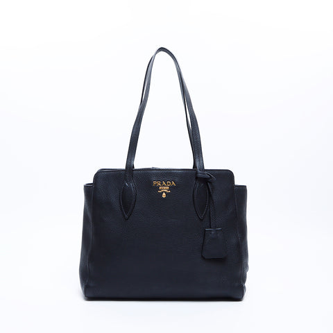 PRADA Lederhandtasche Tote Bag schwarz WS8063