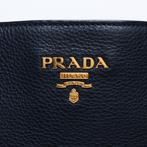 プラダ PRADA レザー ハンドバッグ トートバッグ ブラック WS8063